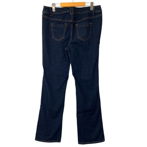 Lane Bryant Bootcut Jeans Womens 16 Blue Straight Fit Slim Boot Dark Wash - Picture 2 of 8